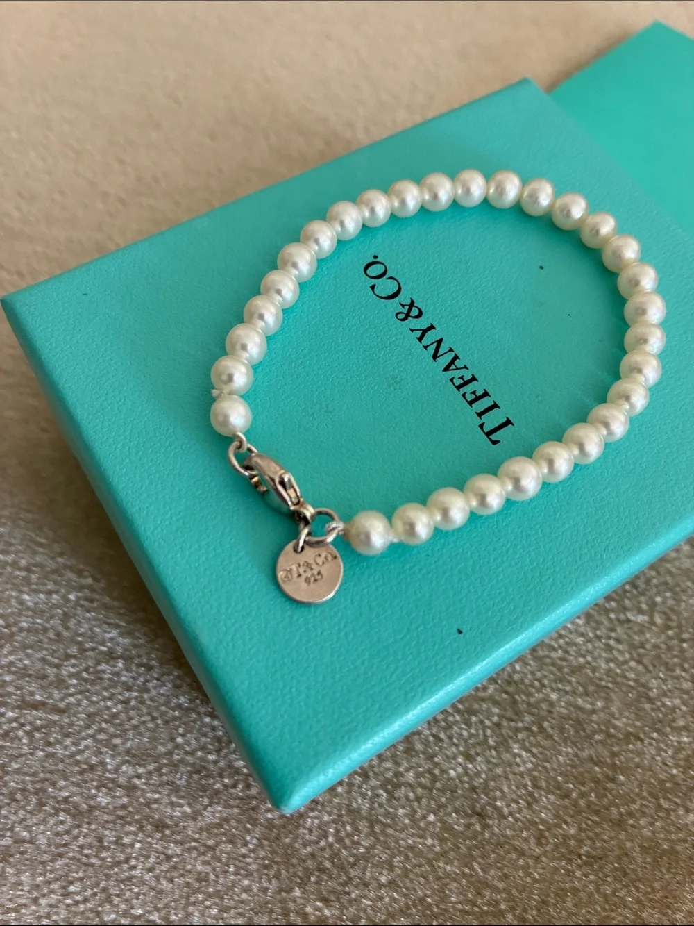 Tiffany & Co. Pearl Bracelet - White Pearls with Silver Clasp